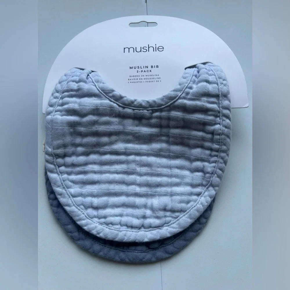 Muslin Bib Tradewinds/Baby Blue One Size